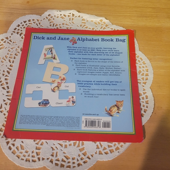 Vintage Style Dick & Jane Alphabet Book Bag - Picture 3 of 16